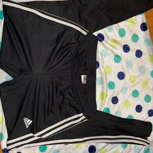 adidas Black and White Pants Womens Small